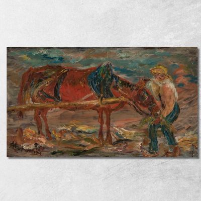 Dare Da Mangiare A Un Cavallo Tadeusz Makowski tmk54 quadro stampa su tela