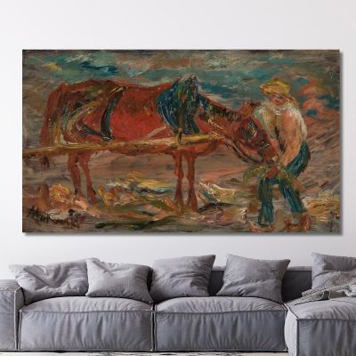 Nourrir Un Cheval Tadeusz Makowski, tmk54 tableau impression sur toile