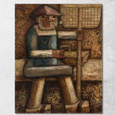 Pescatore Tadeusz Makowski tmk57 quadro stampa su tela