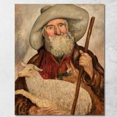 Buon Pastore Tadeusz Makowski tmk68 quadro stampa su tela