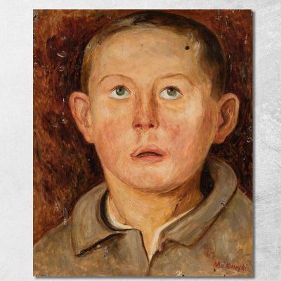 Testa Di Un Ragazzo Con Colletto Sbottonato Tadeusz Makowski tmk72 quadro stampa su tela
