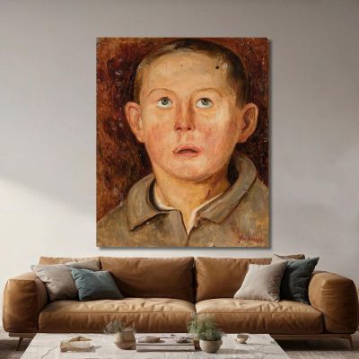 Testa Di Un Ragazzo Con Colletto Sbottonato Tadeusz Makowski, tmk72 quadro stampa su tela