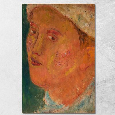 Testa Di Una Ragazza Con Cappello Tadeusz Makowski tmk73 quadro stampa su tela