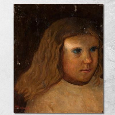 Testa Di Una Bambina Con Capelli Sciolti Tadeusz Makowski tmk78 quadro stampa su tela