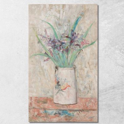 Iris In Un Vaso Bianco Tadeusz Makowski tmk86 quadro stampa su tela