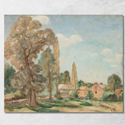 Paesaggio Rurale Con Alberi Tadeusz Makowski tmk89 quadro stampa su tela