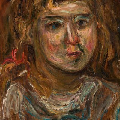 Bambina Con Un Nastro Rosso Tadeusz Makowski tmk108 quadro stampa su tela