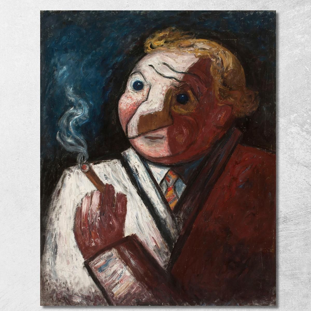 Uomo Con Un Sigaro Stéphane Manier Tadeusz Makowski tmk114 quadro stampa su tela Uomo Con Un Sigaro Stéphane Manier Tadeusz Makowski tmk114 quadro stampa su tela