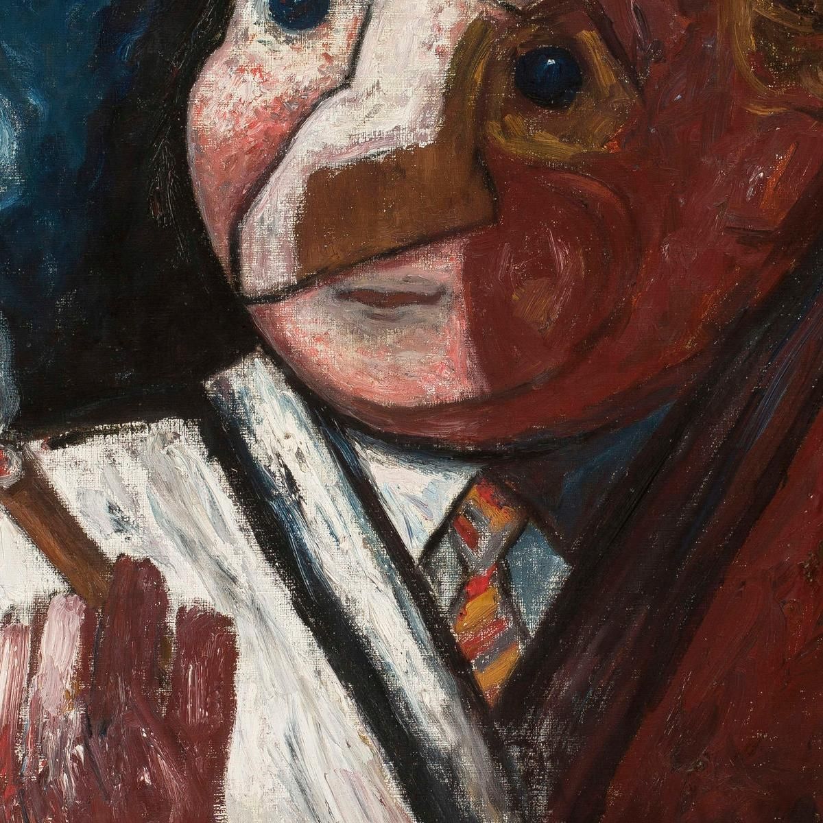 Uomo Con Un Sigaro Stéphane Manier Tadeusz Makowski tmk114 quadro stampa su tela