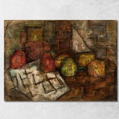Natura Morta Con Brocca E Frutta Tadeusz Makowski tmk115 quadro stampa su tela
