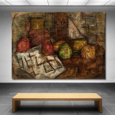 Stillleben Mit Krug Und Obst Tadeusz Makowski, tmk115 drucken auf leinwand