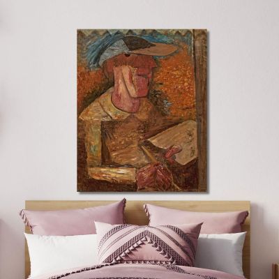 Mascherata Al Buio Tadeusz Makowski tmk119 quadro stampa su tela Mascherata Al Buio Tadeusz Makowski tmk119 quadro stampa su tela