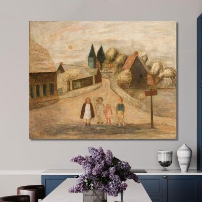 Paesaggio Normanno, Breuilpont Tadeusz Makowski, tmk128 quadro stampa su tela