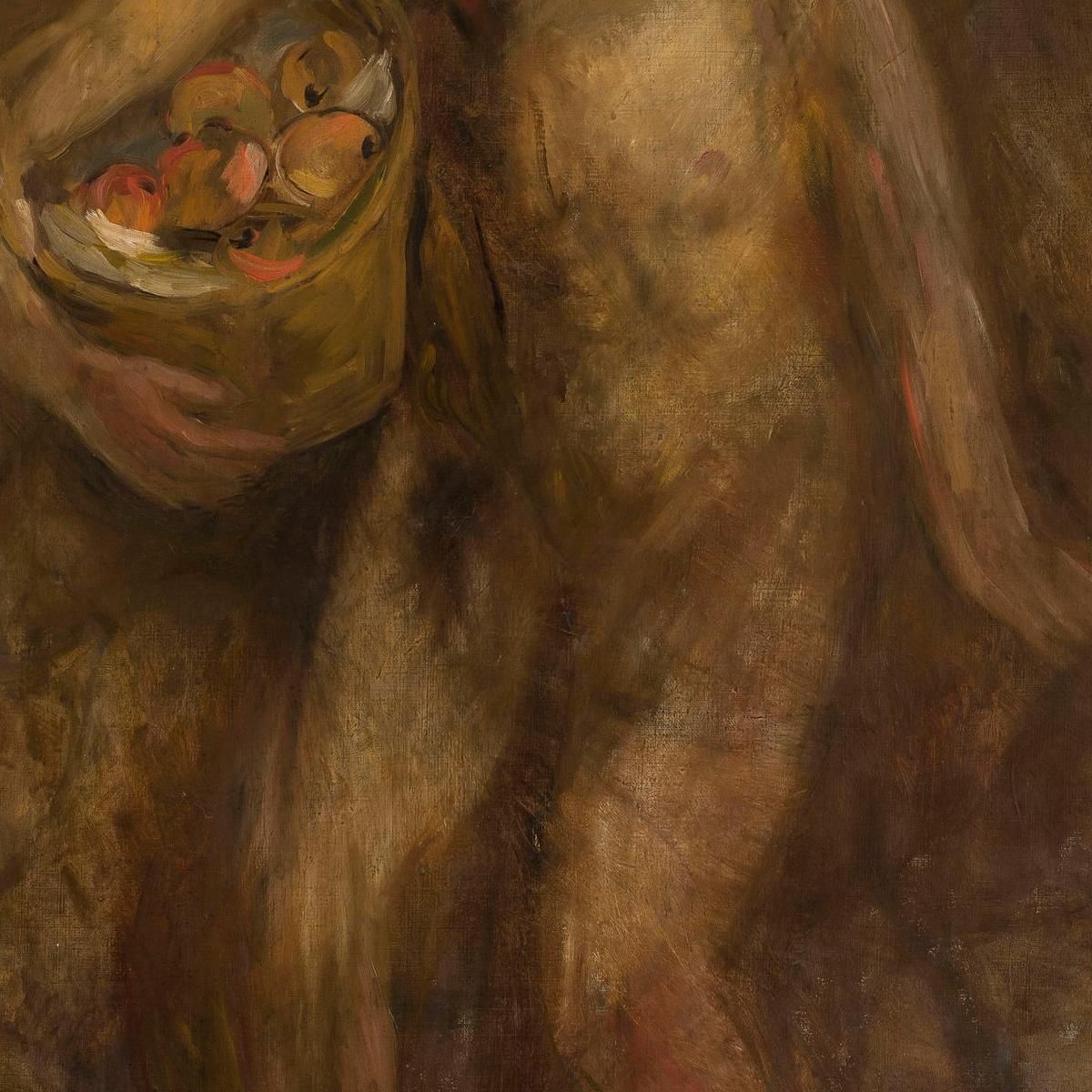 Ragazza Nuda Con Un Cesto Di Mele Tadeusz Makowski tmk129 quadro stampa su tela