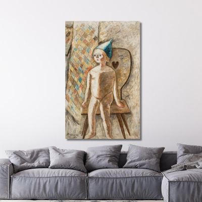 Petite Fille Nue Avec Un Bonnet Bleu Tadeusz Makowski, tmk130 tableau impression sur toile