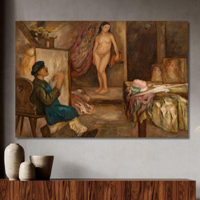 Painter And A Model Tadeusz Makowski, tmk132 canvas print