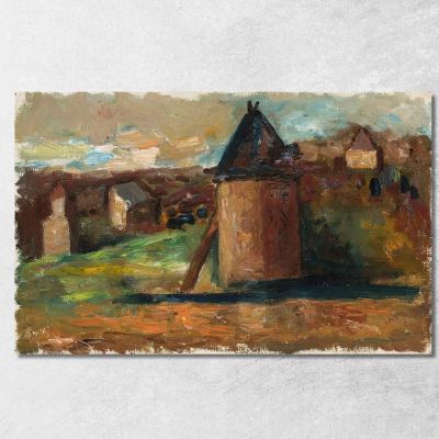 Paesaggio Con Edifici Urbani Tadeusz Makowski tmk135 quadro stampa su tela