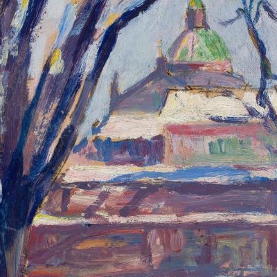 Paesaggio Invernale Con Chiesa Ortodossa Tadeusz Makowski tmk136 quadro stampa su tela Paesaggio Invernale Con Chiesa Ortodossa Tadeusz Makowski tmk136 quadro stampa su tela