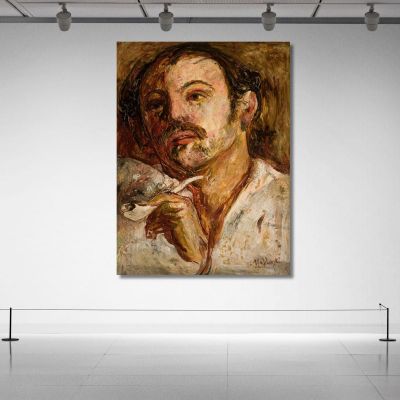Porträt Eines Mannes Mit Pfeife Tadeusz Makowski, tmk144 drucken auf leinwand