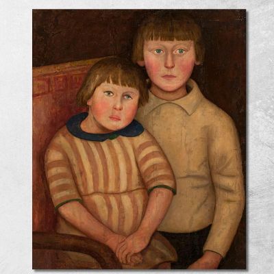 Ritratto Di Due Bambini Tadeusz Makowski tmk147 quadro stampa su tela
