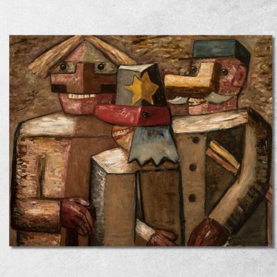 Ferroviari Tadeusz Makowski tmk151 quadro stampa su tela