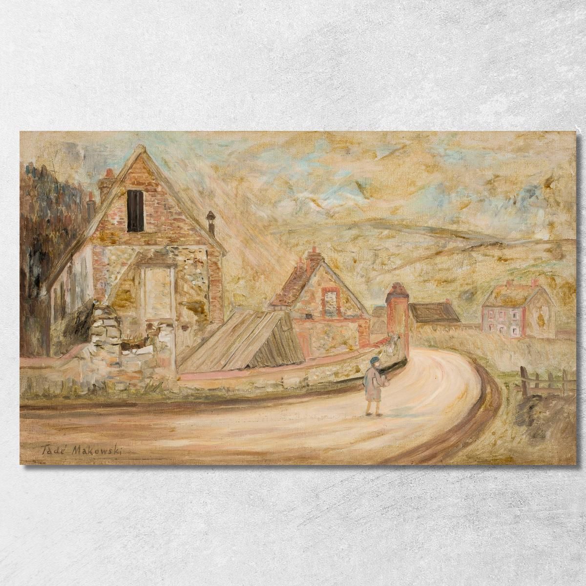 Strada Per Merey Tadeusz Makowski tmk157 quadro stampa su tela Strada Per Merey Tadeusz Makowski tmk157 quadro stampa su tela