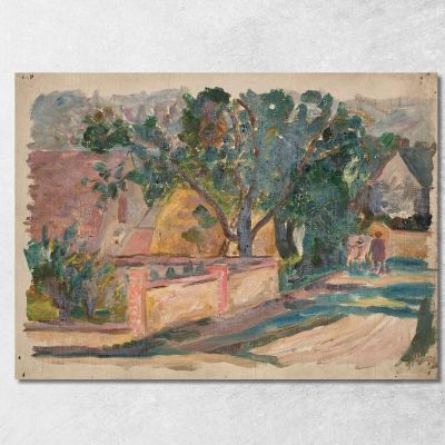 Casa Sul Ciglio Della Strada Tadeusz Makowski tmk158 quadro stampa su tela
