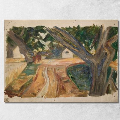 Alberi Lungo La Strada Tadeusz Makowski tmk159 quadro stampa su tela