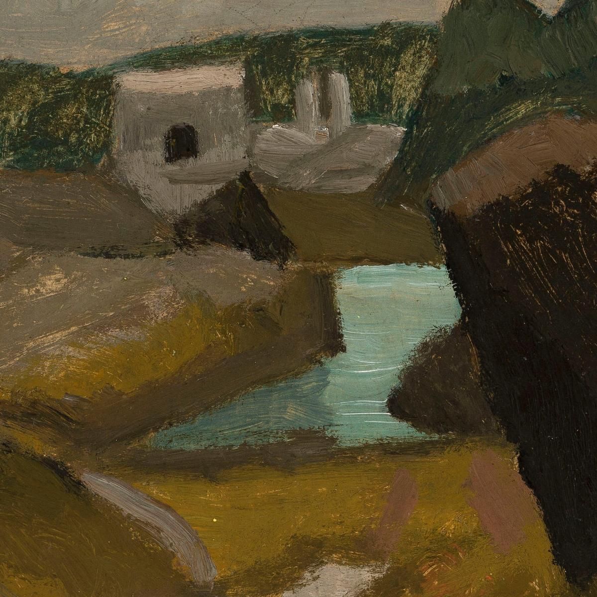 Paesaggio Roccioso Con Acqua Tadeusz Makowski tmk160 quadro stampa su tela