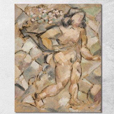 Donna Che Corre Tadeusz Makowski tmk162 quadro stampa su tela