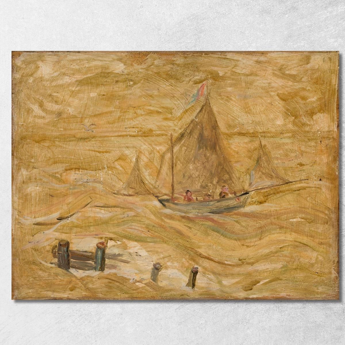 Barca A Vela Sul Mare Tadeusz Makowski tmk166 quadro stampa su tela Barca A Vela Sul Mare Tadeusz Makowski tmk166 quadro stampa su tela
