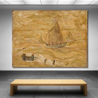 Sailing Boat On A Sea Tadeusz Makowski, tmk166 canvas print