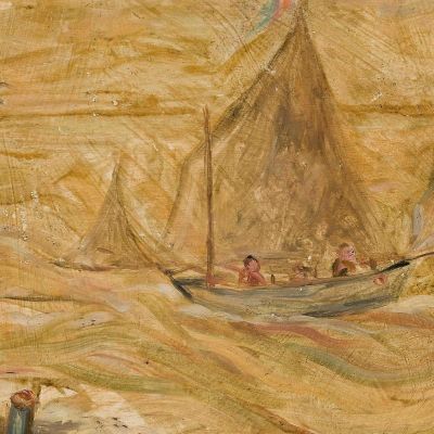 Barca A Vela Sul Mare Tadeusz Makowski tmk166 quadro stampa su tela Barca A Vela Sul Mare Tadeusz Makowski tmk166 quadro stampa su tela