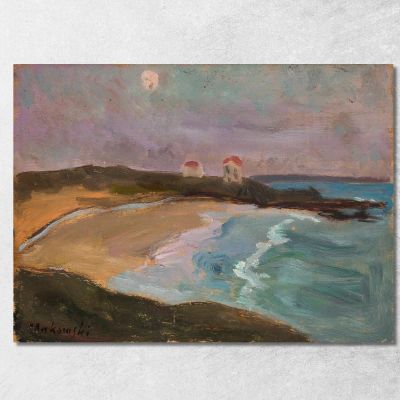 Costa Del Mare Tadeusz Makowski tmk168 quadro stampa su tela