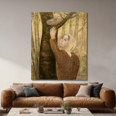 Autoritratto Con Tavolozza 2 Tadeusz Makowski tmk169 quadro stampa su tela Autoritratto Con Tavolozza 2 Tadeusz Makowski tmk169 quadro stampa su tela