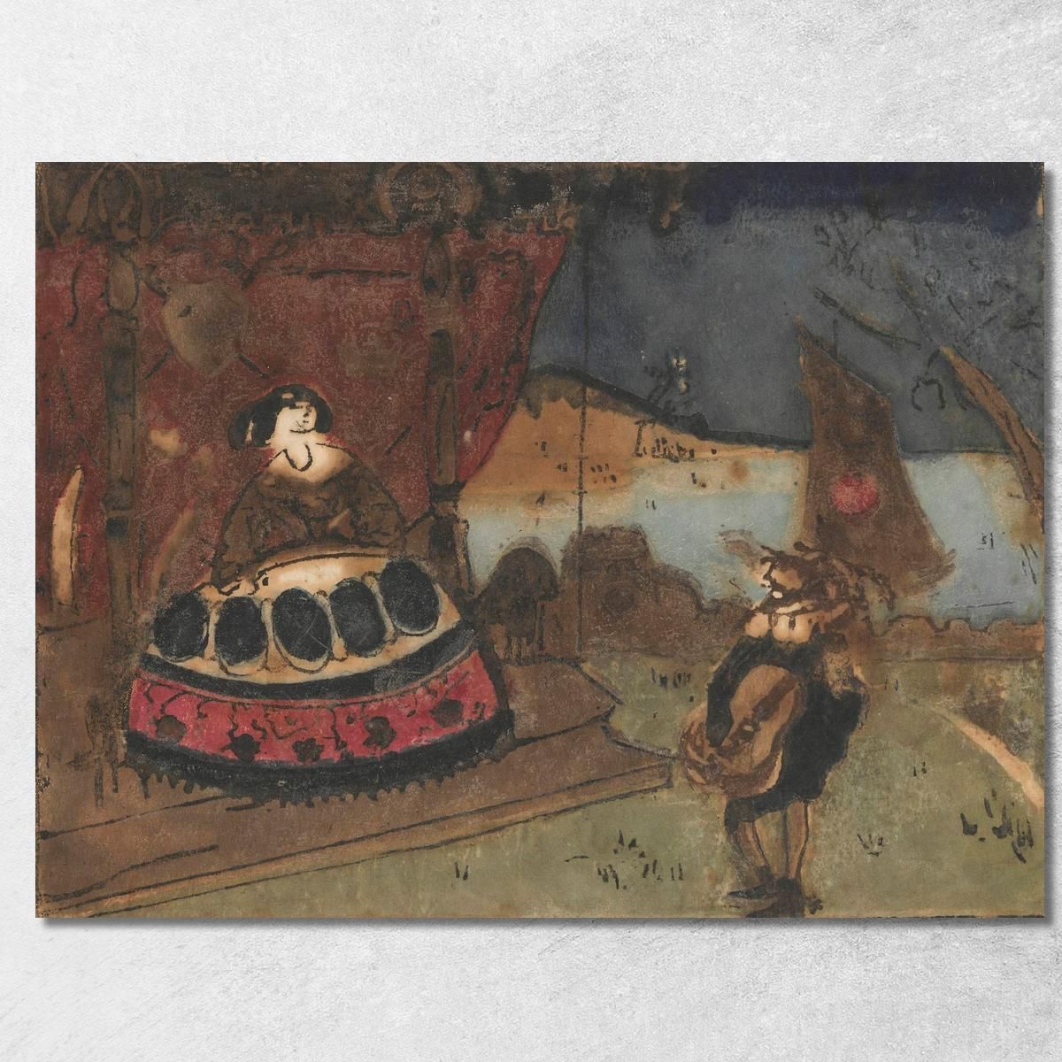 Serenata Tadeusz Makowski tmk171 quadro stampa su tela Serenata Tadeusz Makowski tmk171 quadro stampa su tela