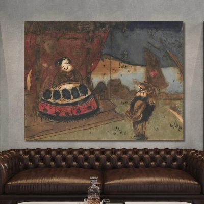 Serenata Tadeusz Makowski tmk171 quadro stampa su tela Serenata Tadeusz Makowski tmk171 quadro stampa su tela