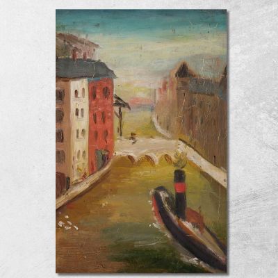 Nave In Una Città Tadeusz Makowski tmk172 quadro stampa su tela