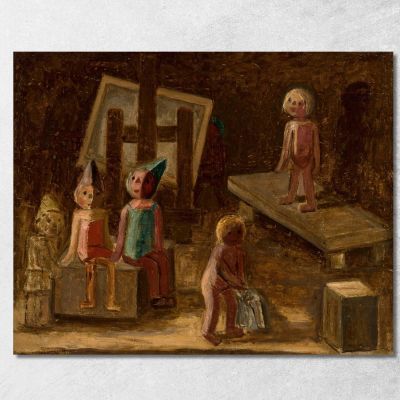 Piccolo Modello Tadeusz Makowski tmk176 quadro stampa su tela