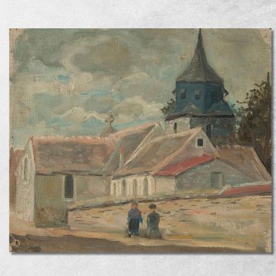 Piccola Chiesa Di Villaggio A Breuilpont Tadeusz Makowski tmk177 quadro stampa su tela