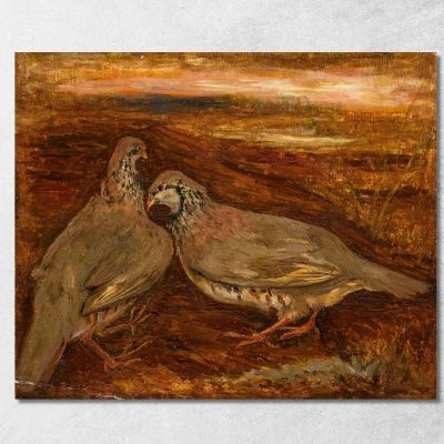 Due Uccelli Tadeusz Makowski tmk183 quadro stampa su tela