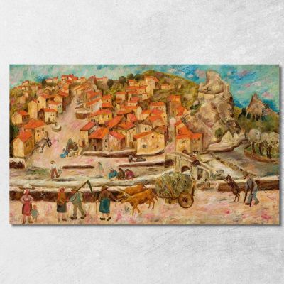 Vista Dal Ponte A Espaly Tadeusz Makowski tmk191 quadro stampa su tela
