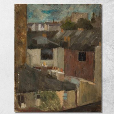 Vista Attraverso La Finestra Di Un Laboratorio Tadeusz Makowski tmk196 quadro stampa su tela