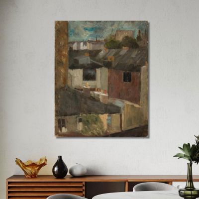 View Through The Window Of A Workroom Tadeusz Makowski, tmk196 canvas print