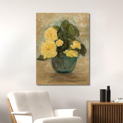 Rose Gialle Tadeusz Makowski tmk207 quadro stampa su tela Rose Gialle Tadeusz Makowski tmk207 quadro stampa su tela
