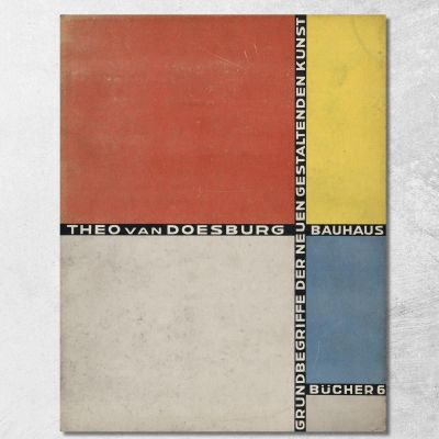 Bauhausbucher 6 Theo van Doesburg tvd2 quadro stampa su tela
