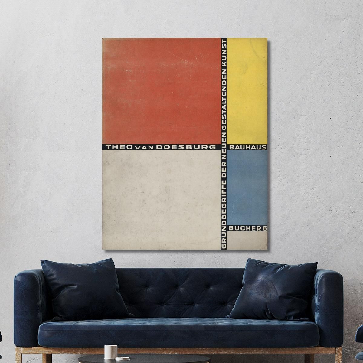 Bauhausbucher 6 Theo van Doesburg tvd2 quadro stampa su tela