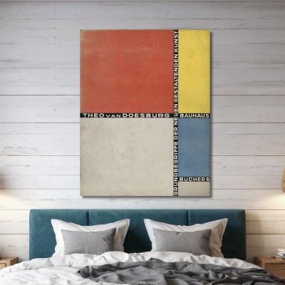 Bauhausbucher 6 Theo van Doesburg tvd2 quadro stampa su tela