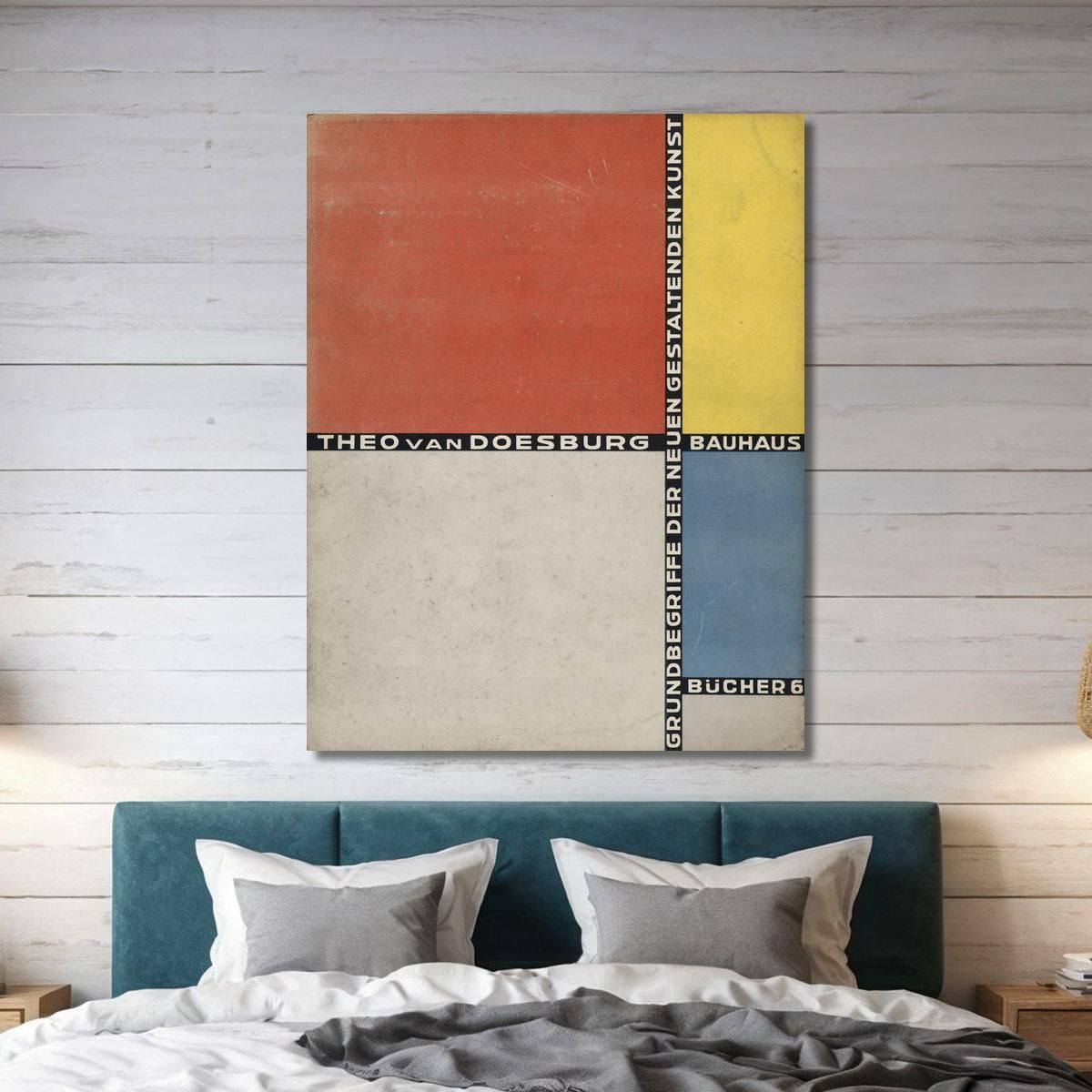 Bauhausbucher 6 Theo van Doesburg tvd2 quadro stampa su tela