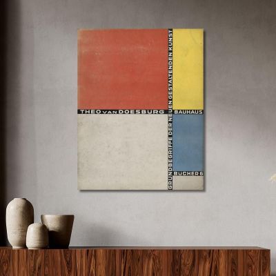 Bauhausbucher 6 Theo van Doesburg tvd2 quadro stampa su tela